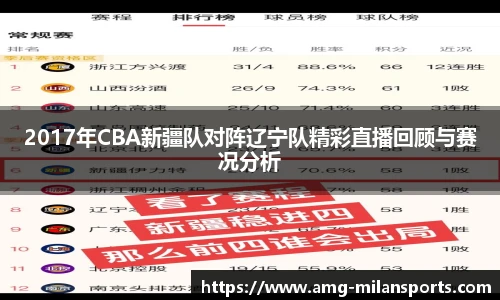 2017年CBA新疆队对阵辽宁队精彩直播回顾与赛况分析